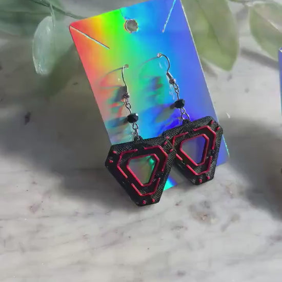 Tron Ares Infinity Disc earrings - 3D printed Tron earrings - Tron Lightcycle run earrings - Disneyworld earrings