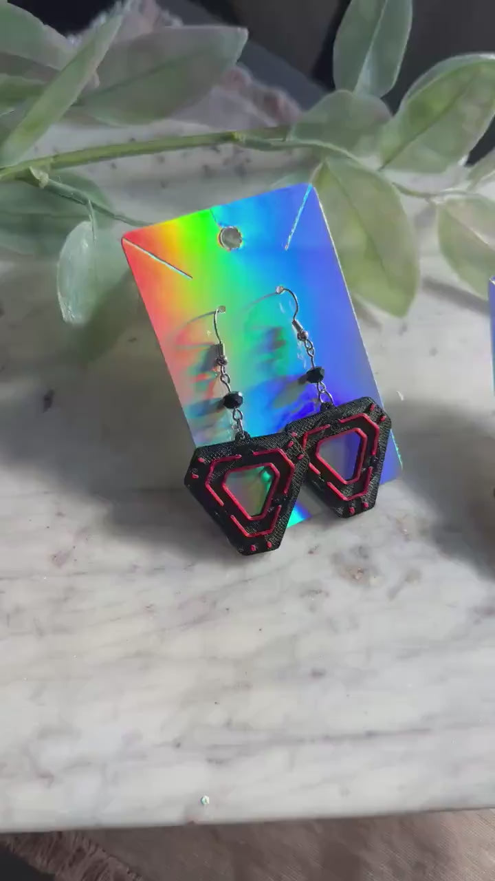 Tron Ares Infinity Disc earrings - 3D printed Tron earrings - Tron Lightcycle run earrings - Disneyworld earrings